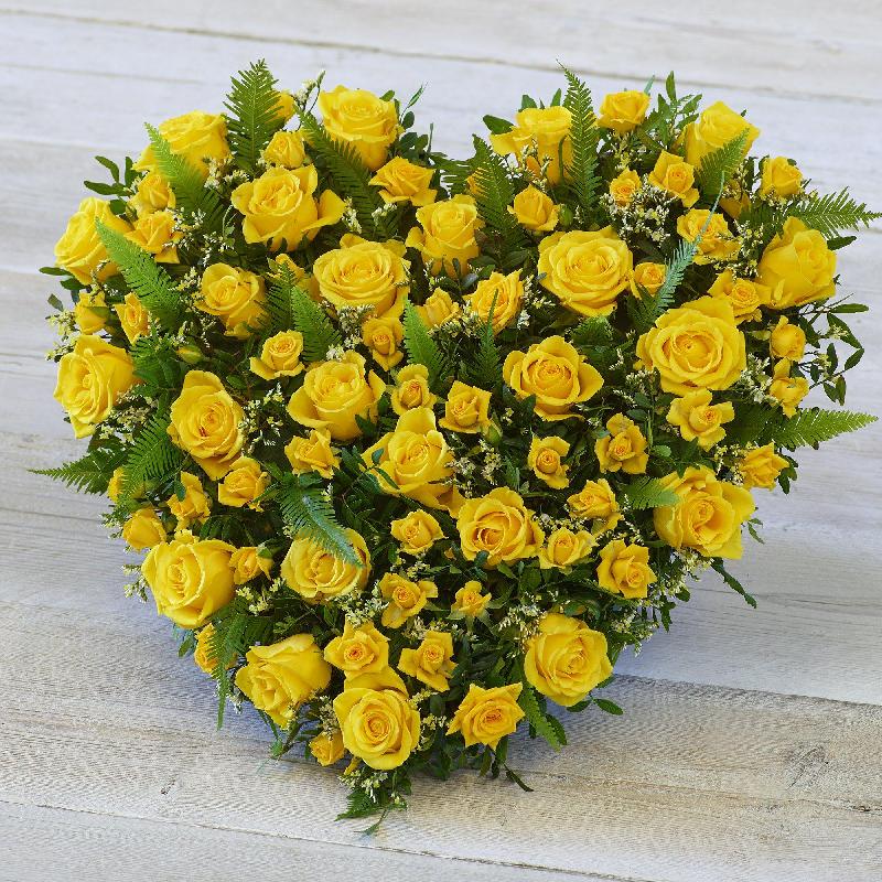 Bouquet de fleurs Large Yellow Heart.