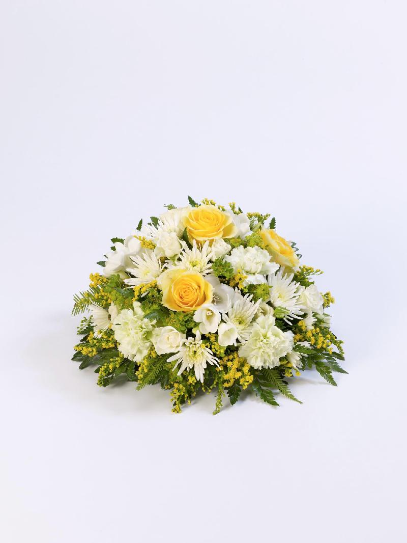 Bouquet de fleurs CLASSIC POSY - YELLOW AND WHITE - FUNERAL