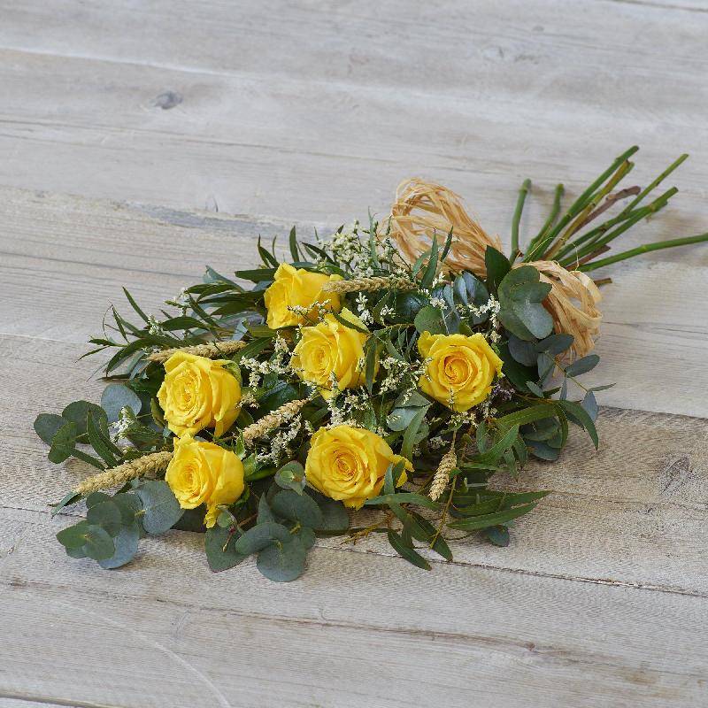 Bouquet de fleurs Simple Rose Sheaf - Yellow.