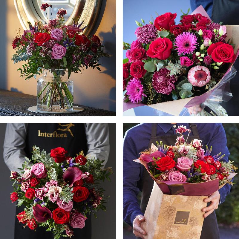 Bouquet de fleurs Valentine's Mixed Hand-tied