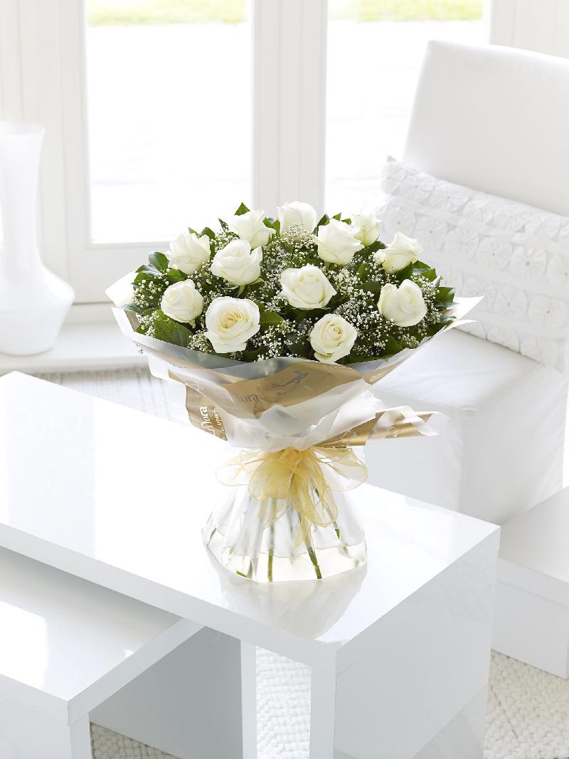 Bouquet de fleurs White Rose Hand-tied Bouquet de fleurs White Rose Hand-tied