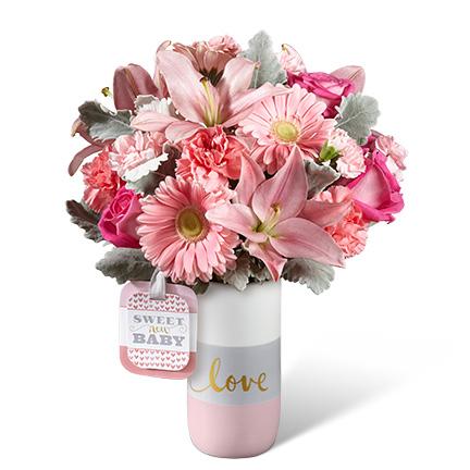 Bouquet de fleurs HMG - The FTD® Sweet Baby Girl™ Bouquet by Hallmark