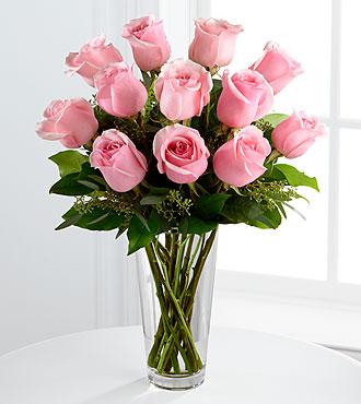 Bouquet de fleurs The Long Stem Pink Rose Bouquet by FTD