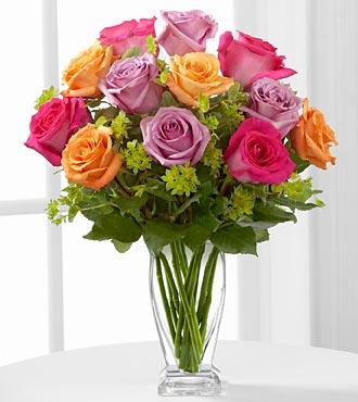 Bouquet de fleurs The Pure Enchantment Rose Bouquet by FTD - VASE INCLUDED Bouquet de fleurs The Pure Enchantment Rose Bouquet by FTD - VASE INCLUDED