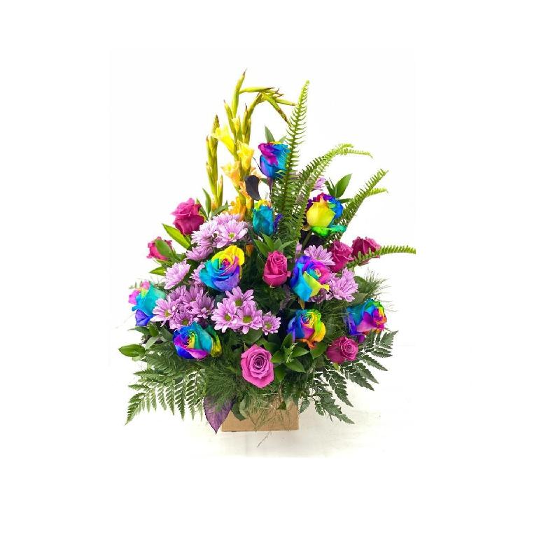Bouquet de fleurs Rainbow arrangement