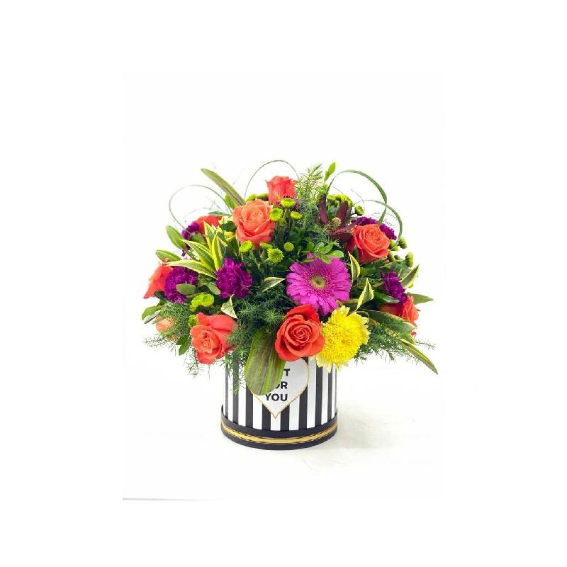 Bouquet de fleurs Medium Polychromatic box