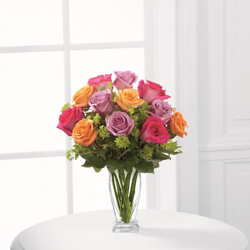 Bouquet de fleurs The Pure Enchantment Rose Bouquet by FTD - VASE INCLUDED