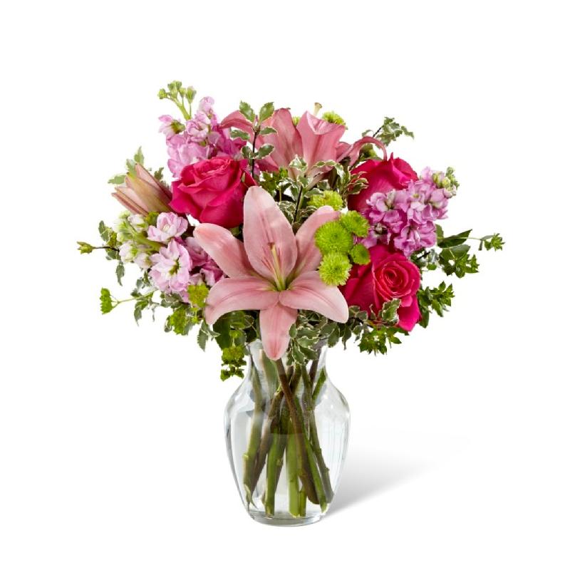 Bouquet de fleurs Pink Posh Bouquet- VASE INCLUDED