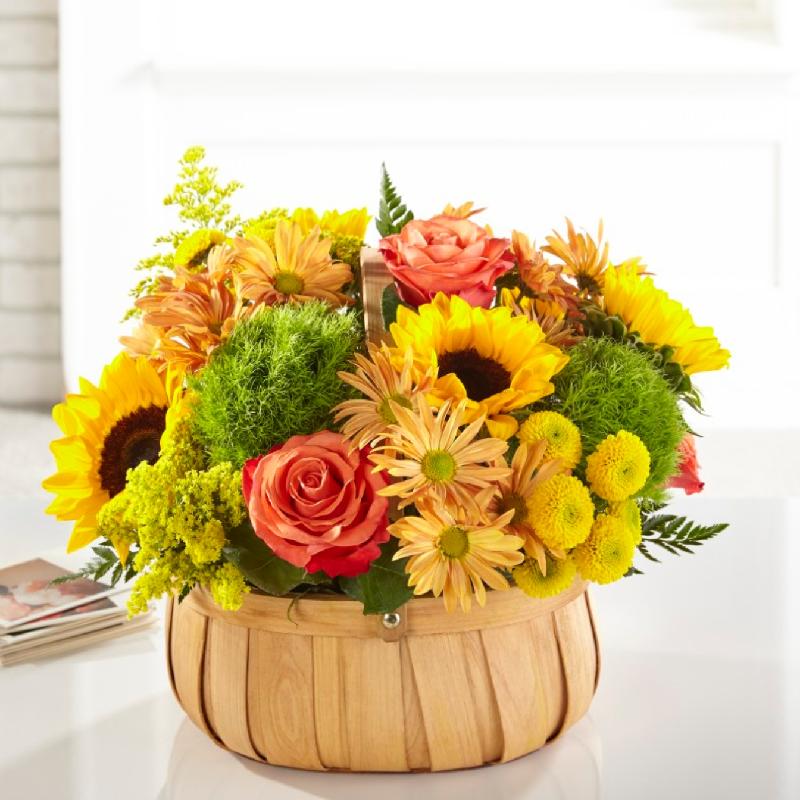 Bouquet de fleurs Harvest Sunflower Basket