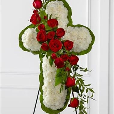 Bouquet de fleurs Floral Cross Easel