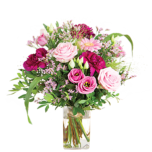 Bois de rose et son vase offert Bouquet de fleurs Bois de rose et son vase offert