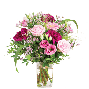 Bois de rose et son vase offert Bouquet de fleurs Bois de rose et son vase offert