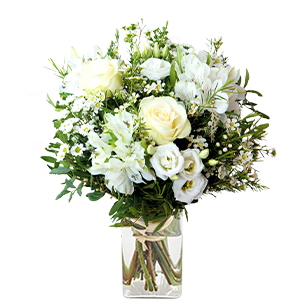 Bouquet de fleurs Jade et son vase offert Bouquet de fleurs Jade et son vase offert Remerciements