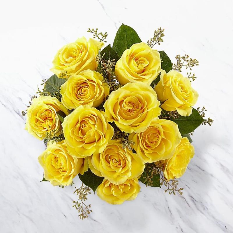 Bouquet de fleurs 12 Yellow Roses Bunch Bouquet de fleurs 12 Yellow Roses Bunch