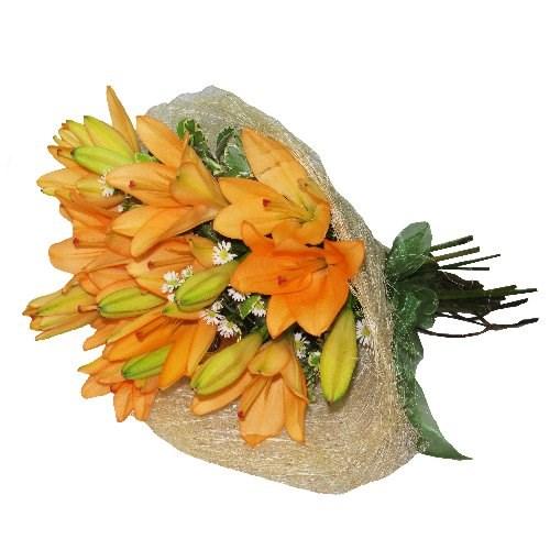 Bouquet de fleurs Bunch of Lilies - Orange