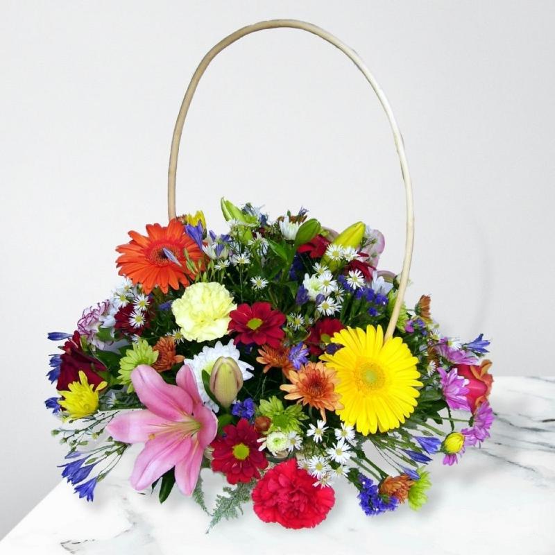 Bouquet de fleurs Batik Basket