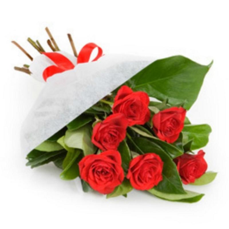 Bouquet de fleurs Red Roses in wrapping
